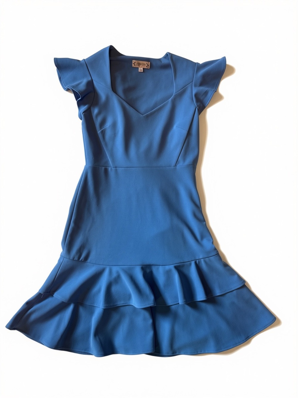 Nanette Lepore Blue Ruffle Hem Dress
